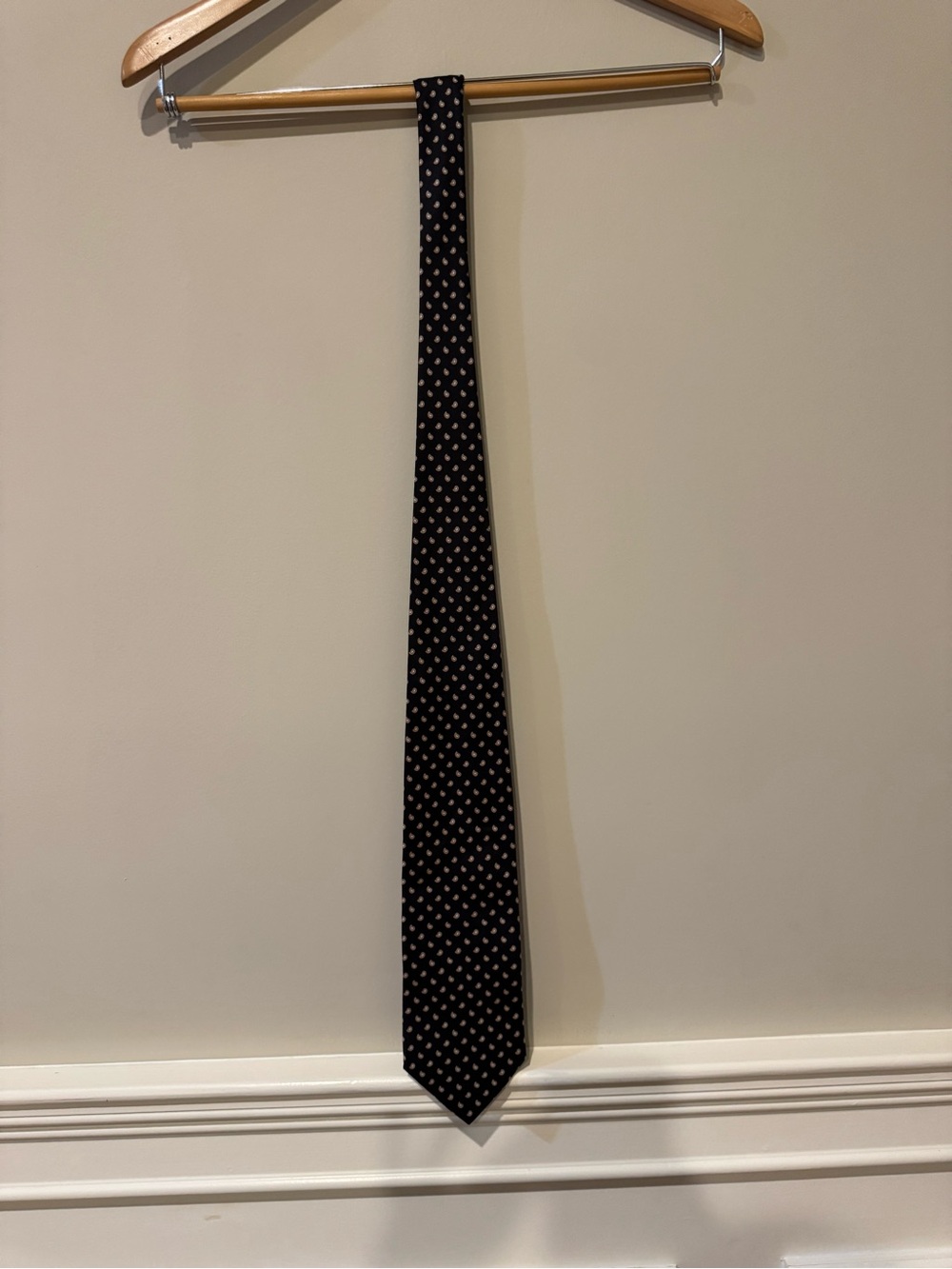 NWT Brooks Brother Makers Black Tie with dots